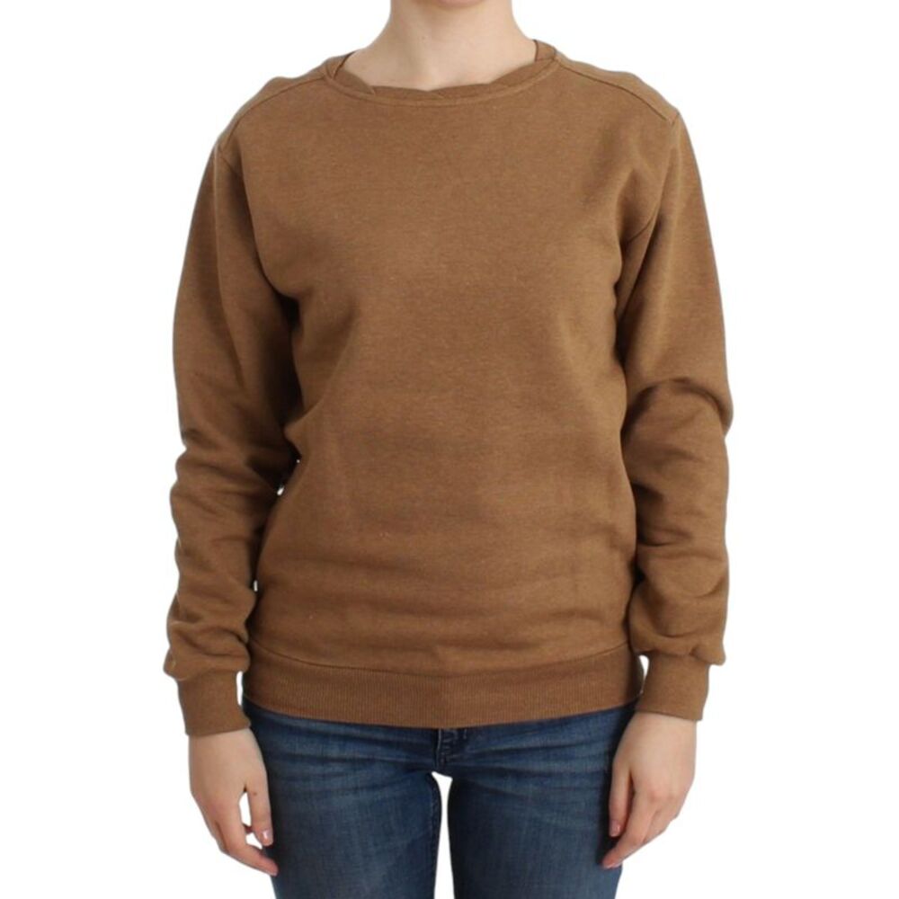 John Galliano Brown Crewneck Cotton Women's Sweater